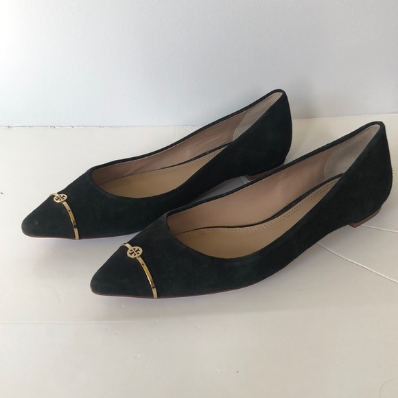 Tory Burch black flats Sz 8 - Picture 2 of 13